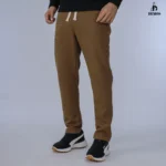 سويت بانتس قطن WAFFLE-بني - Image 2