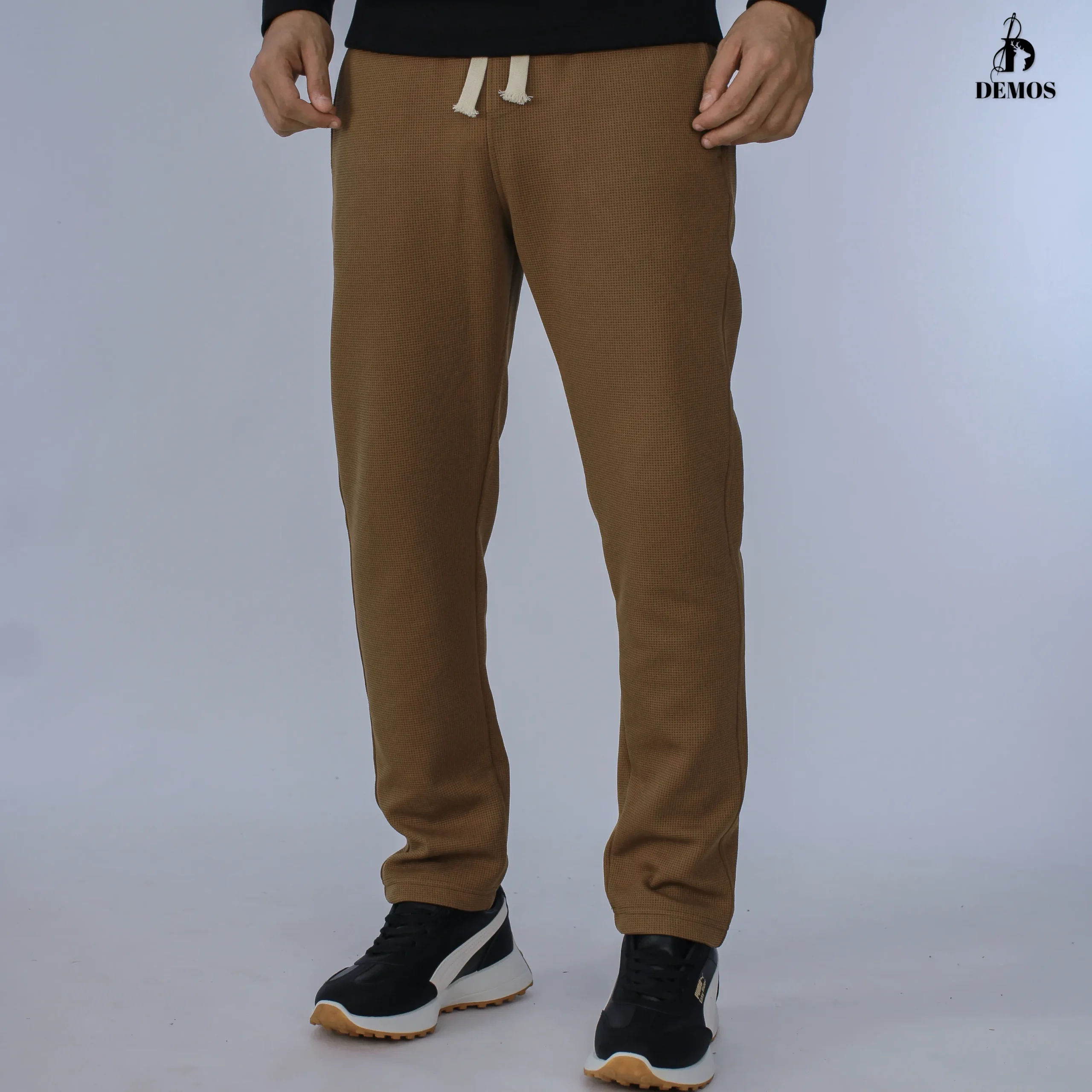 IMG_1694 سويت بانتس قطن WAFFLE-بني - Image 1