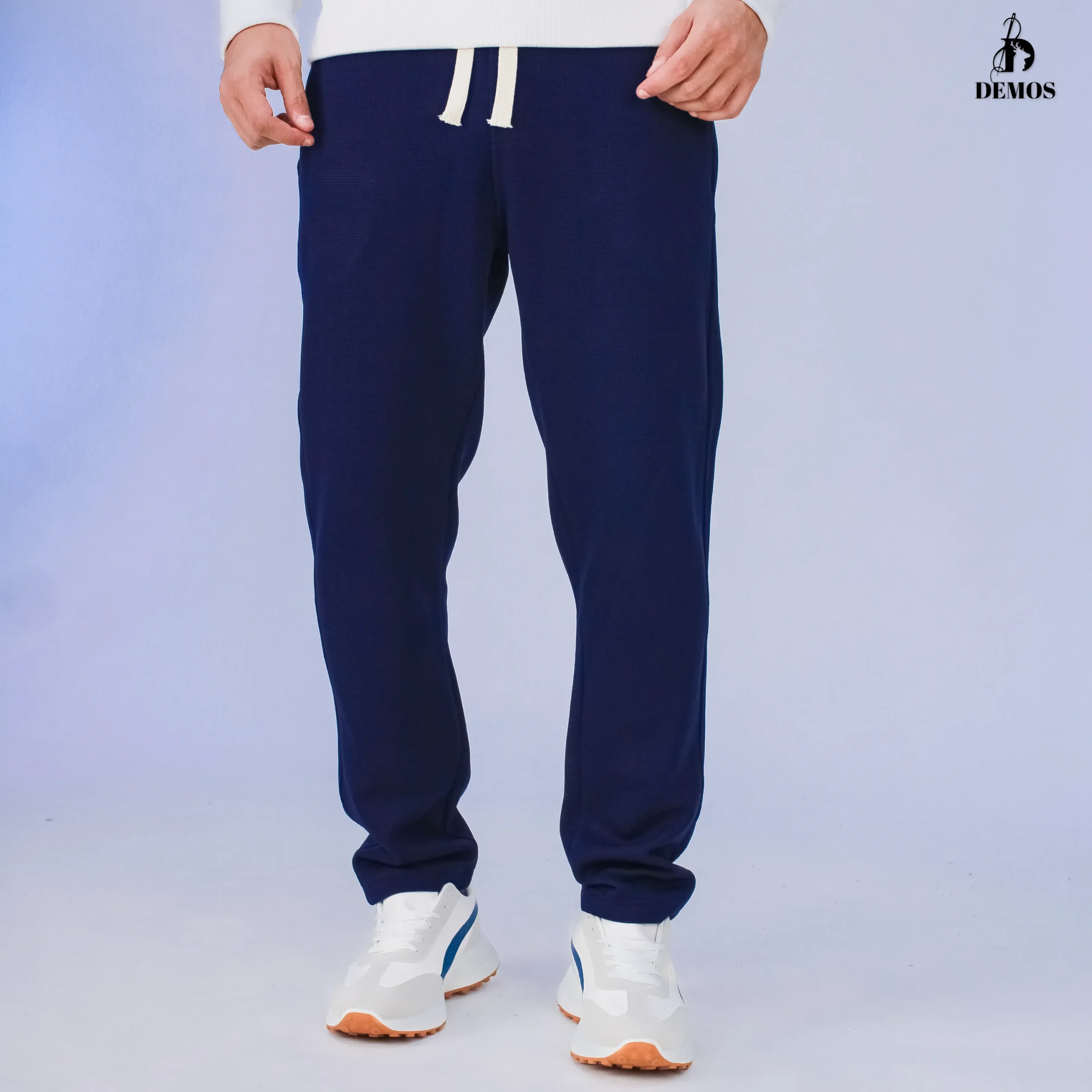 IMG_1701 سويت بانتس قطن WAFFLE-كحلي - Image 1