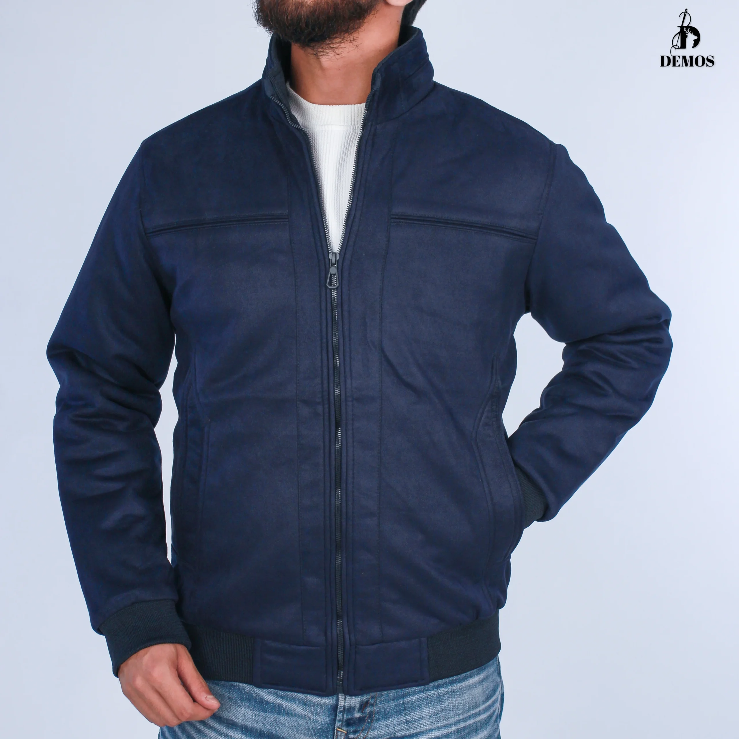 IMG_9792 جاكيت شمواه سويد - كحلي- JK182 - الصورة 1