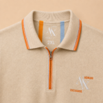 ⁦Polo T-shirt beige AX03⁩ - الصورة ⁦2⁩